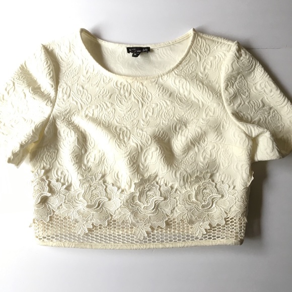 🖤NWOT🖤 Express Ivory Crop Top - Picture 4 of 6